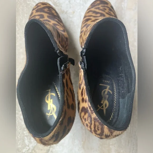 YSL Leopard Print Booties 36.5 - Picture 11 of 12